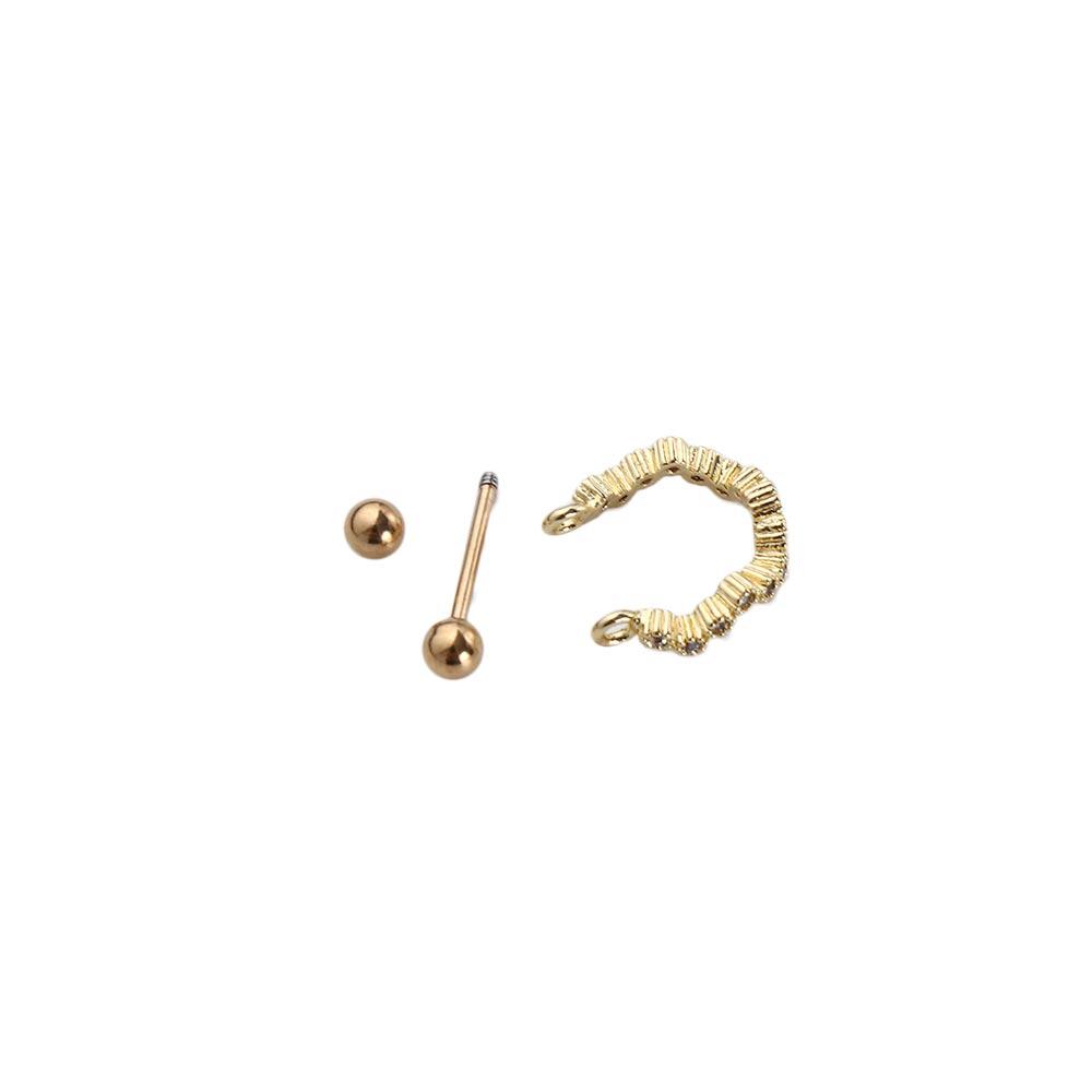 Bone Great U Type Women Zircon Lady Stud Earrings Jewelry Drop Earrings Dangle Earring