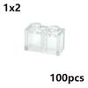 MOC Transparent Thick Building Blocks 1x1 1x2 2x2 2x4 Dots Clear Brick Figures Educational Creative Toy for Kid Compatible Brand