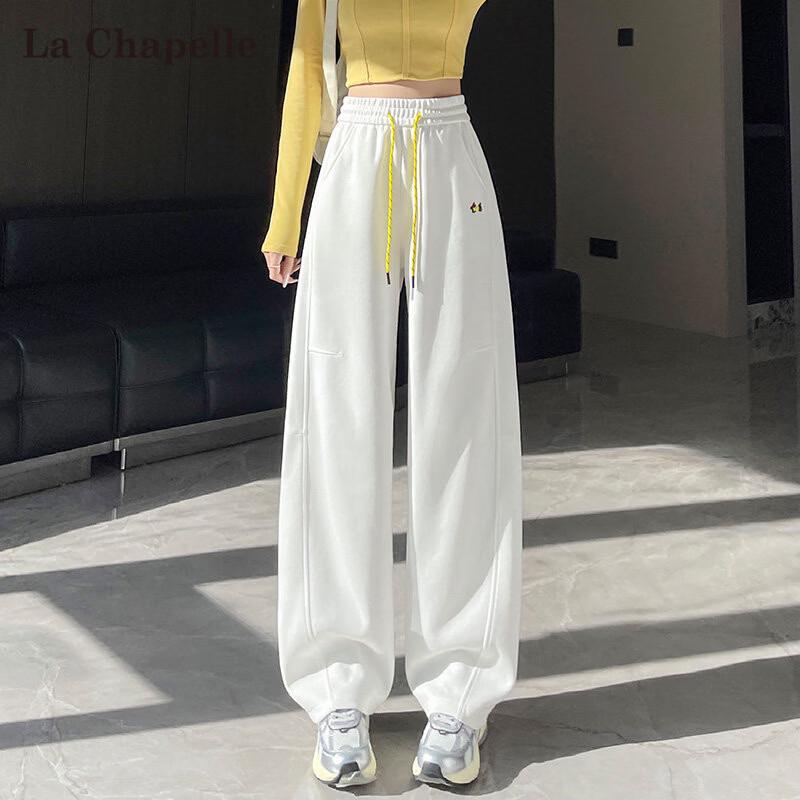 La Chapelle Women s High-Waist Banana Wide-Leg Sweatpants M