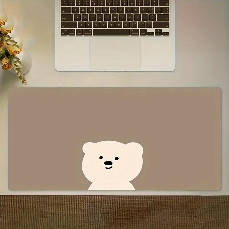 Little White Bear Big Game Mouse Pad Computer HD Keyboard Mousepad Natural Rubber Non-Slip XXL 90x40cm Office Desktop Accessory