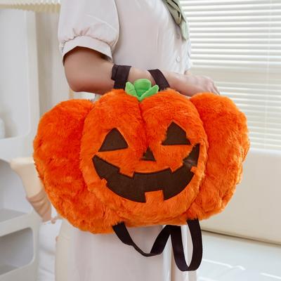 Halloweenowy Plecak z Dyni Pluszowe Torby na Cukierki Horror na Halloween Plecak Szkolny Prezent dla Dzieci Dziewczynki Chłopca