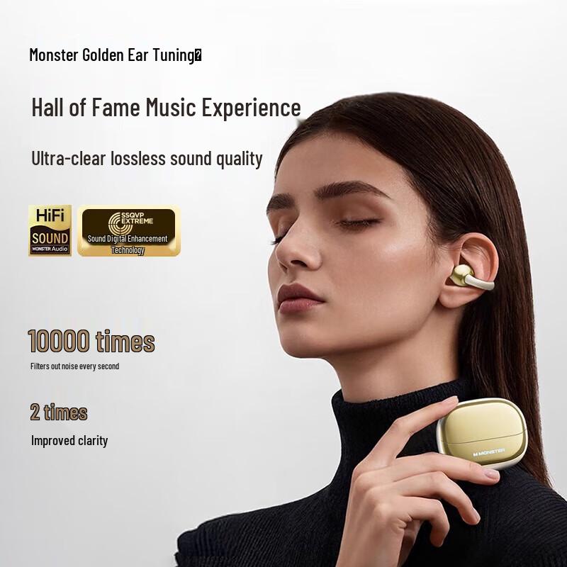 Monster Maxstar MQT58 Open-Ear Clip True Wireless Earbuds