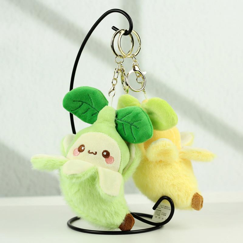 Fruit Plush Toy Banana Keychain Cute Stuffed Doll For Bags And Keys