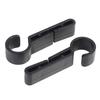 10Pcs Plastic Helmet Clips Attachment Head Light Clamps Black Set Headlamp Hook