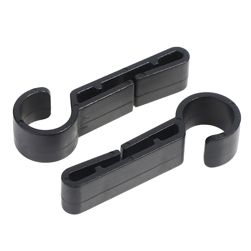 10Pcs Plastic Helmet Clips Attachment Head Light Clamps Black Set Headlamp Hook