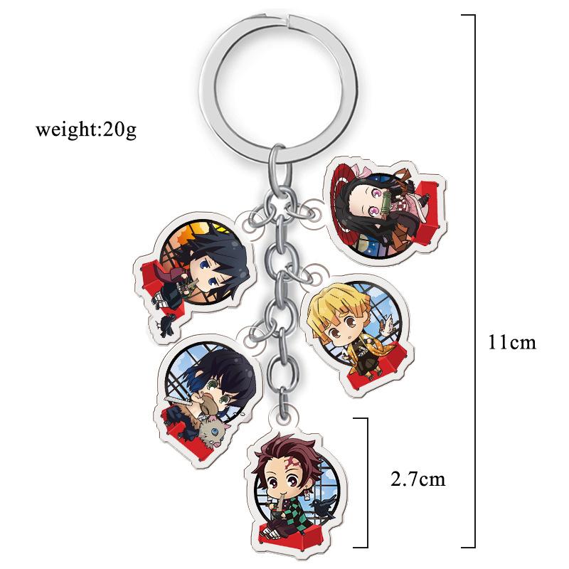 Anime Demon Slayer Acrylic Keychain Transparent Charm Manufacturer Direct Supply Multiple Styles Bulk Custom Beautiful Design