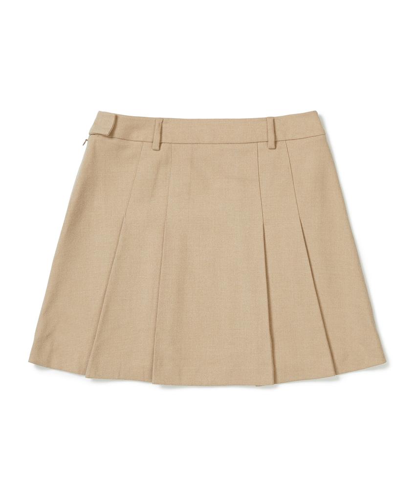 CLOVE [22Fw Clove] Wool Pleated Skirt (Beige)