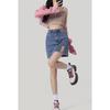 Women's Fashion Casual Skirt For Women Button Denim Buttock Skirt