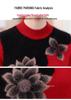 Women's Plus Size Knit Sweater - Velvet Thickened Base Layer for Middle-Aged & Elderly, Autumn/Winter Loose Fit.