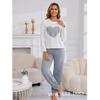 Four Season Style Love European and American Soft and Skin Friendly Comfortable Home Clothes, Long and Short Two-piece Set Pajamas