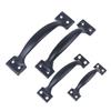 2Pcs Door Handle+8pcs Screws Iron Door Handles Gate Handle Pull For Sliding Barn Doors Gates Garages Sheds Window Pulls Knob