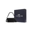 Coach Borsa a tracolla in pelle con patta e chiusura magnetica Charter 18 Piccola da donna Nera CR754-BLK