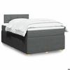 VidaXL Slat Bed Base with Mattress Dark Grey 120x190cm Fabric 3289696