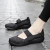 Versatile new handwoven shoes hollow breathable women's shoes flat bottom loose casual shoes fashion