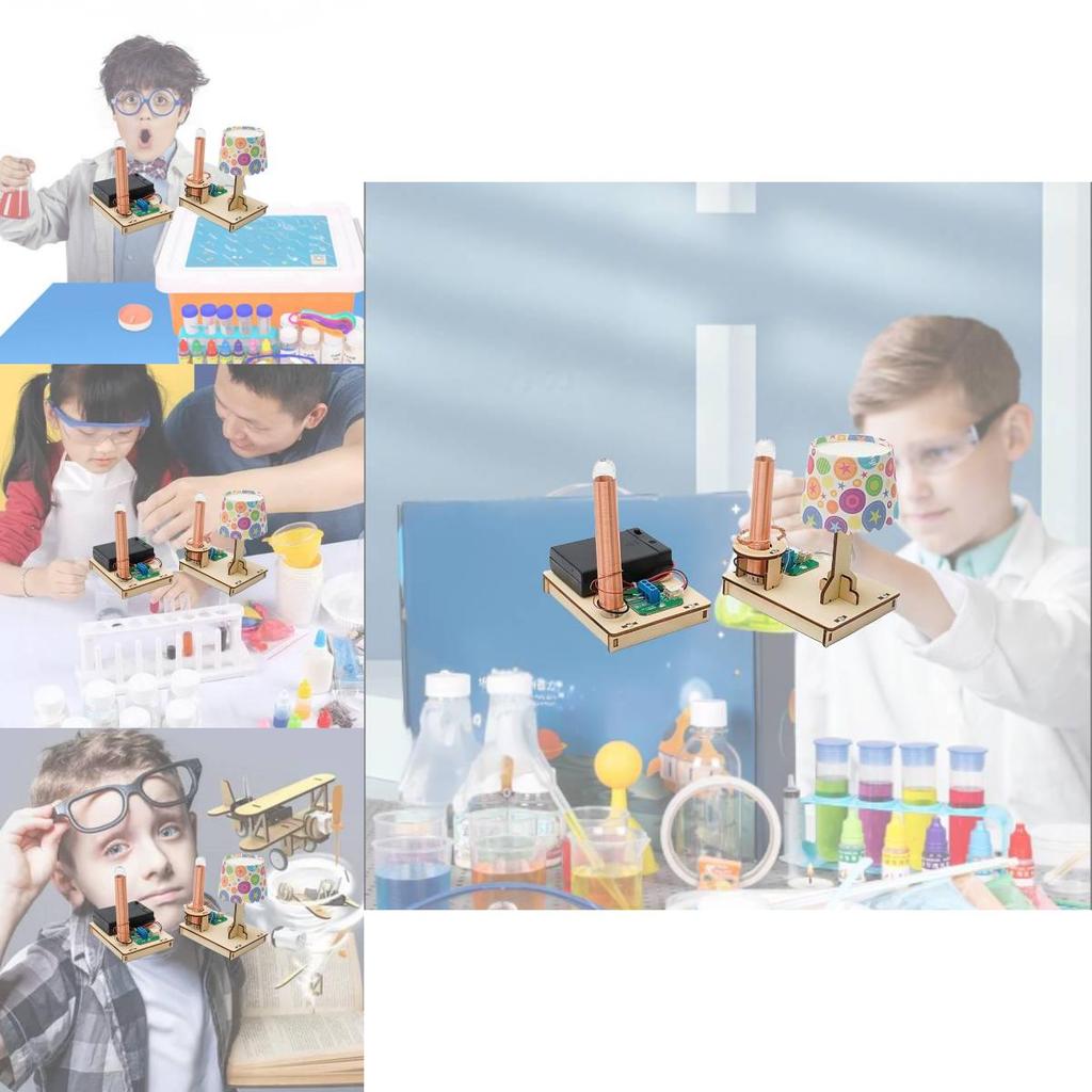 Wireless Power Transmission Diy Science Experiment Kit Customizable Wood Material