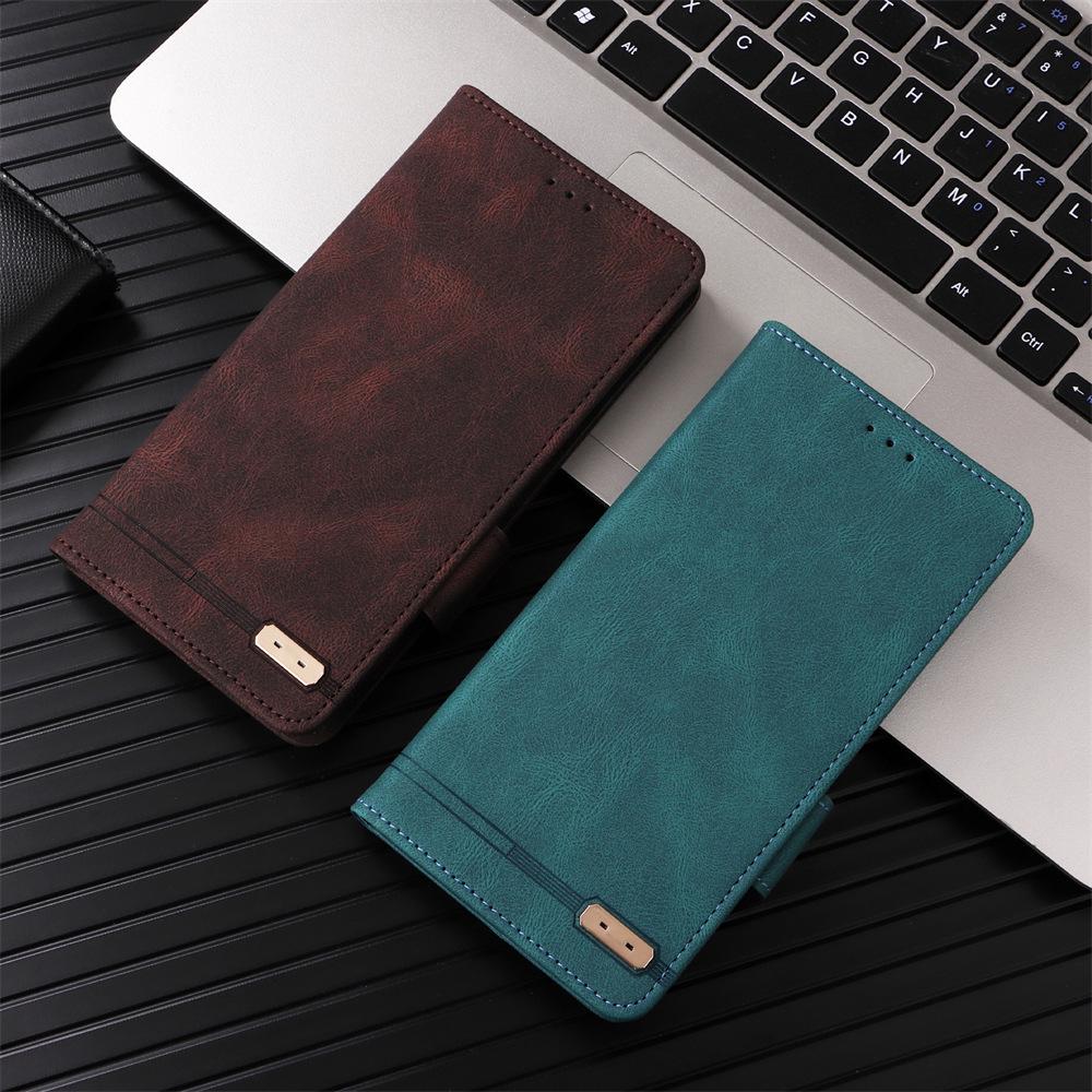 Redmi Note 13R Pro Magnetic Buckle Leather Flip Case