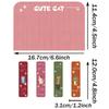 4pcs Cat World Magnetic Bookmarks Set, Cute Cat Cartoon Design Page Clips Book Marker, Unique Reading Gift Stationery