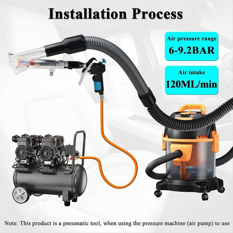 MEIMEI- 2IN1 Car Interior Detailing Air Blow Gun Vacunm Gun with Adjustable Air Flow Nozzle,Cleaning Gun Quickly Blasts Dirt NONE