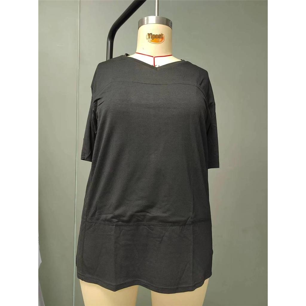 Camiseta Casual Multifuncional Canguru Mãe e Pai para Mulheres - Estilo Europeu e Americano