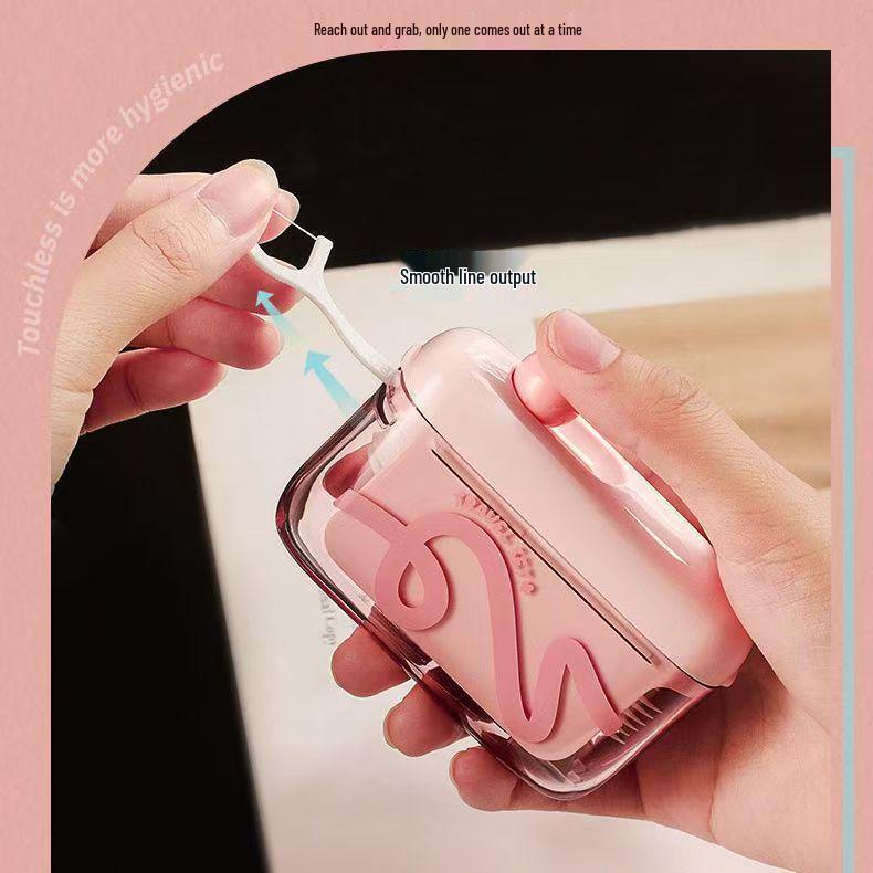 Portable Disposable Floss & Toothpick Pop-Up Case for Ultra-Fine Teeth Cleaning