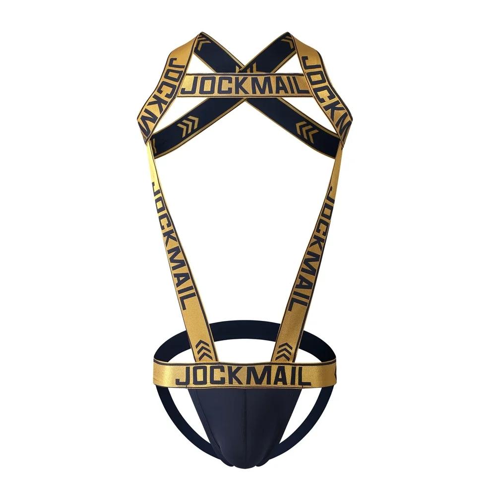 Men's Sexy Nylon Jockstrap Underwear Bodysuit  Suspender Jumpsuits Man Harness Gay Underwear Mens Lingerie Sissy Panties