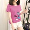 GMXIA Short Sleeve T-shirt Women Loose Ins Women's Crewneck Base Shirt