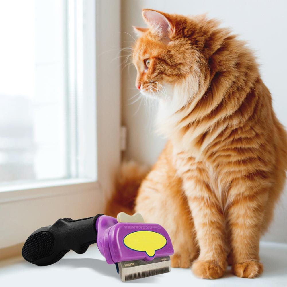 Deshedding Brush Removes Loose Hair and Tangles Self Cleaning Slicker Brush Deshedding Tool for Long Short Haired Dogs Cats