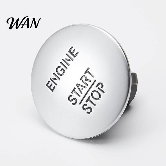 Engraved Characters Start Button Engine Stop Switch for Mercedes Benz, Car Push Easy Install Starter Switch, Button, Replacement Accessory OEM Style