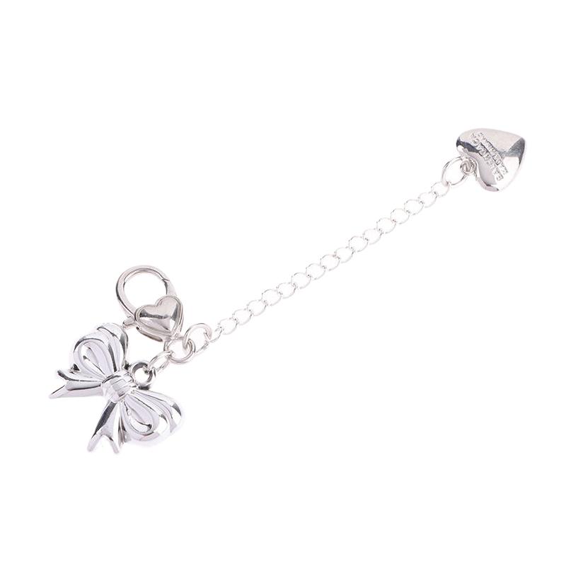 

Y2K серебряный цвет, брелок с бантом в виде сердца, винтажный металлический брелок с бантом, сумка для ключей, сумка для наушников, рюкзак, подвесные аксессуары