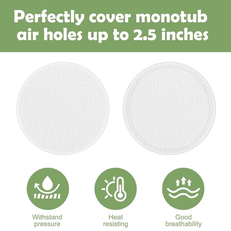 Monotub Adhesive Filter Disks Mushroom Growing Filter Pad Replacements Filtration Sticker Replacement Cultivation Supplies For