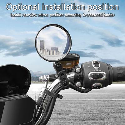 1/2 Stück Drehbarer Fahrradlenker Rückspiegel Unzerbrechlich Universal Einfach zu installieren Verstellbarer Lenker