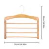 1Pc Premium Space-Saving Multi-Tier Wooden Pants Hanger - Durable Composite Wood Organizer For Ties, Scarves & More