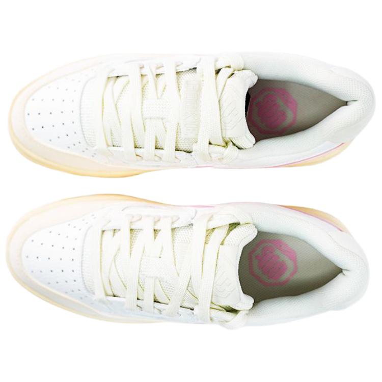 Li Ning Rising Stars Buty do skateboardingu Unisex Niskie kołnierze Kość słoniowa/Błękitny Różowy ABCV021-5