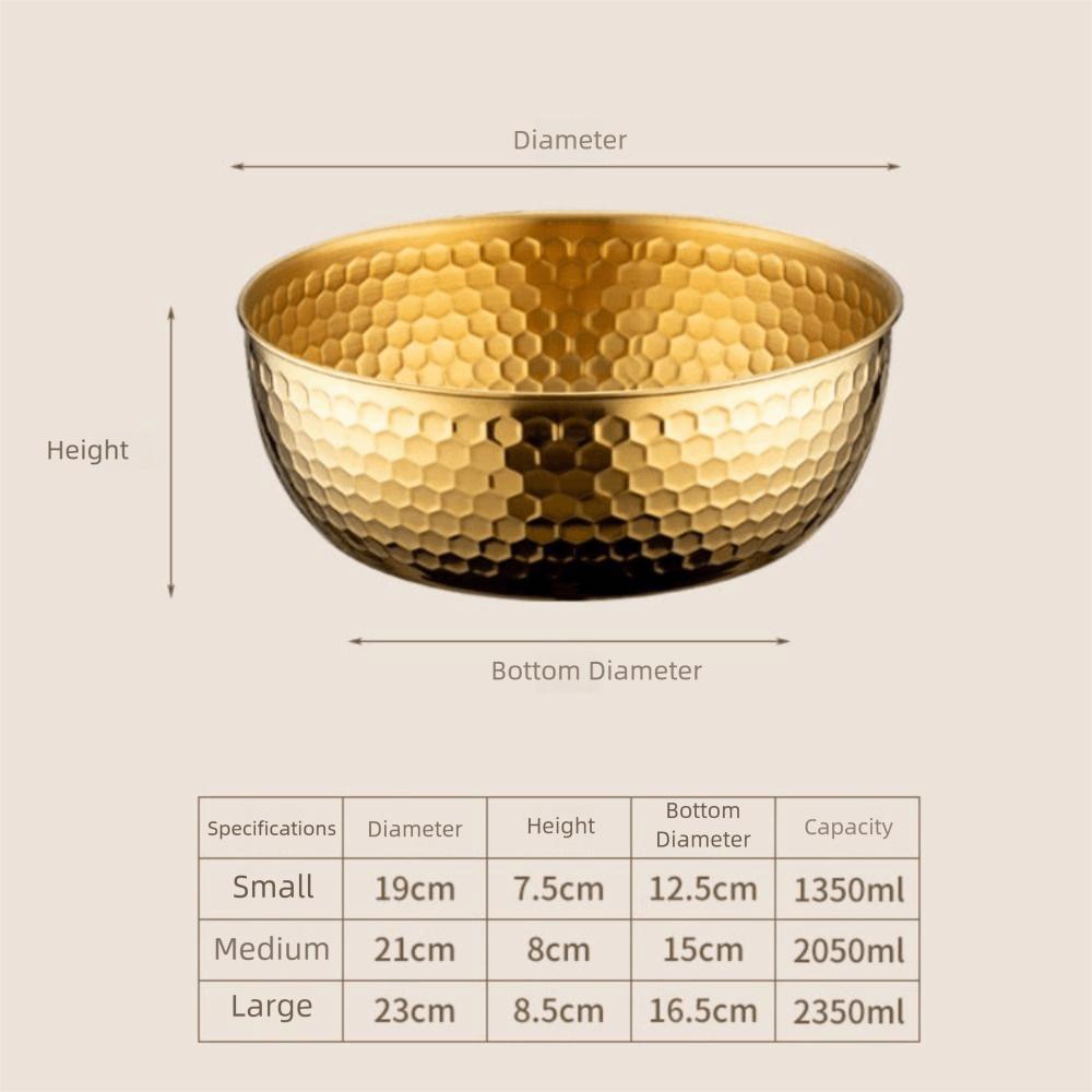 Hammered Wash Basin Large Capacity Washing Basket New Soup Bowl Vegetable