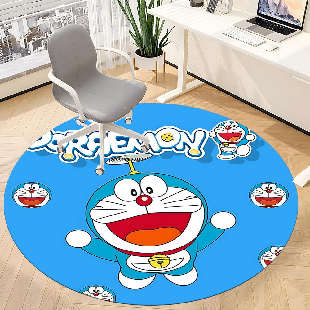 Doraemon Adventure Office Round Area Rug,  Under Office Chairs Bedroom Living Room Home Decor a0908149