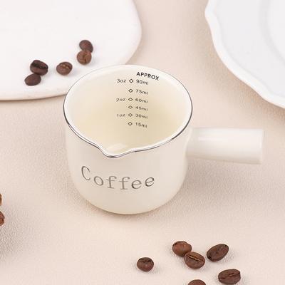 Mini-Milchbecher aus Keramik, Sahnekännchen, kleiner Espresso-Kaffee-Milchkrug mit Griff, Latte-Mixer-Waage, Messbecher