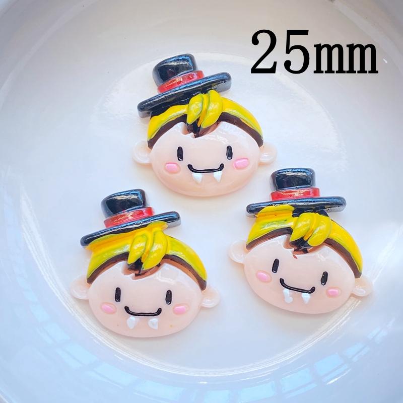 10Pcs New Cute Hand Drawn Halloween Series Flat Back Resin Cabochons Scrapbooking DIY Jewelry Craft Decoration Accessorie