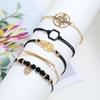 Trendy European & American Multilayer Compass Bracelet Set with Watch