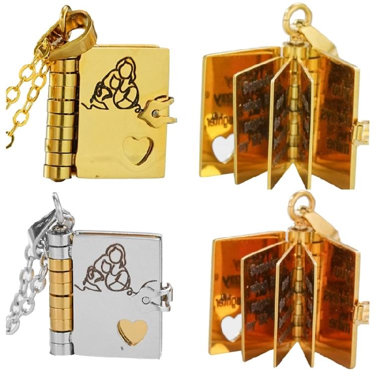 Buch Inspiriertes Graviertes Halsband Für Enkelinnen Nachdenkliches Geschenk Von Oma Titanstahl Halskette