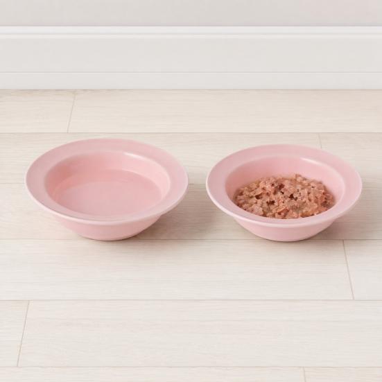 Ceramic Cat Bowl for Dry Wet Food, Microwave Dishwasher Safe Pet Feeder Plate, Whisker Friendly Kitten Food Water Dish