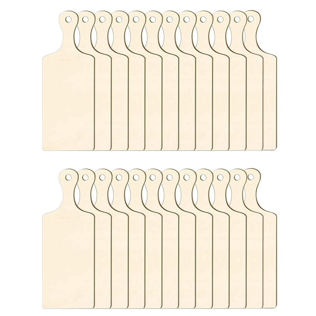 ABWR-Smooth Surface Durable Wooden DIY Chopping Board Kitchen Decoration Kitchen Tools 24Pack