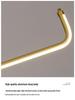 Minimalist Italian Black LED Chandelier: Sleek Long Strip for Restaurant, Bar, Office