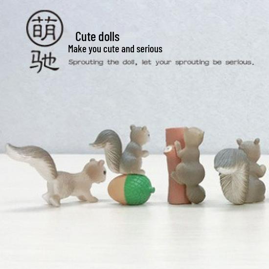 

Cartoon Squirrel PVC Figurine: Car Ornament, Succulent Decor, Micro Landscape, Cake Topper