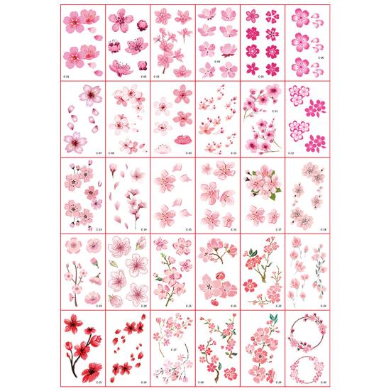 30 Pcs Tattoo Stickers Self-adhesive Great Stickiness Rich Patterns Waterproof Disposable Unisex Temporary Tattoo Arm Legs Shoulder Back Body