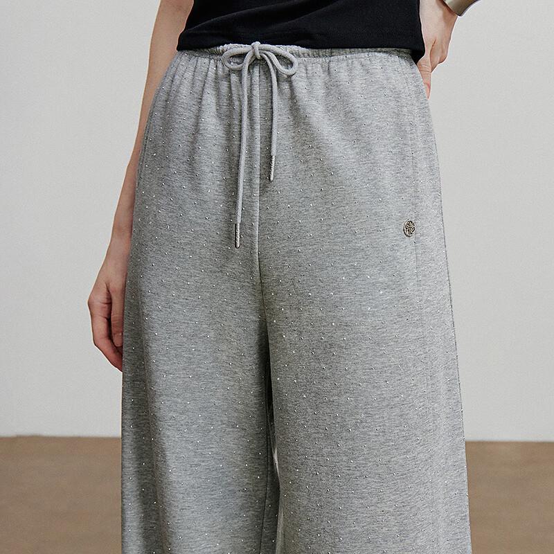 Chuyu Damen 2025 Sommer Elastische Taille Weitbein Freizeithose