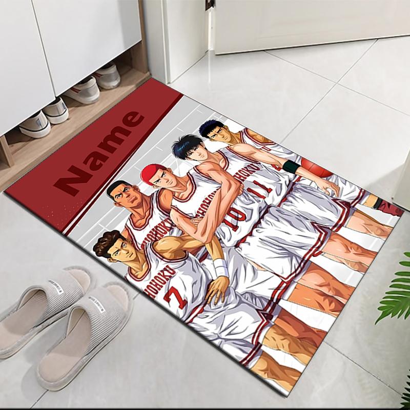 Custom Name Slam Dunk Printed Carpet, for Office Chair Living Room Bedroom Kitchen Room Decor Gifts.