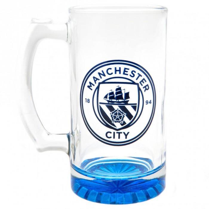 Manchester City FC Crest Glass Tankard