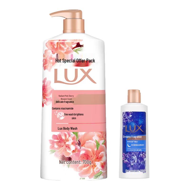 Lux Pink Cherry Blossom Fragrance Shower Milk