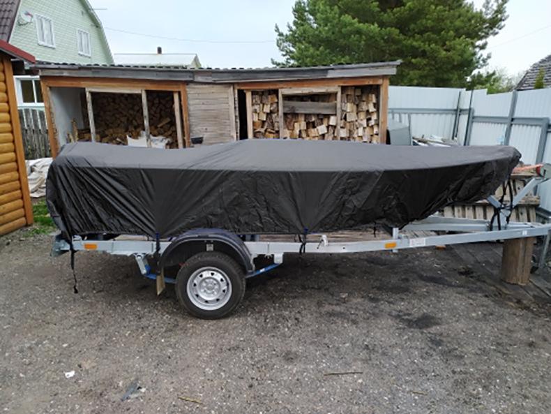 V-Shaped Yacht Dust and Rain Cover, Outdoor Hull Protection, Polyester Taffeta 190T
