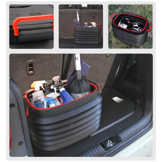 MUQZI Sports Accessory Multifunction Folding Car Auto Trunk Storage Box Can Organizer Bucket with Lid